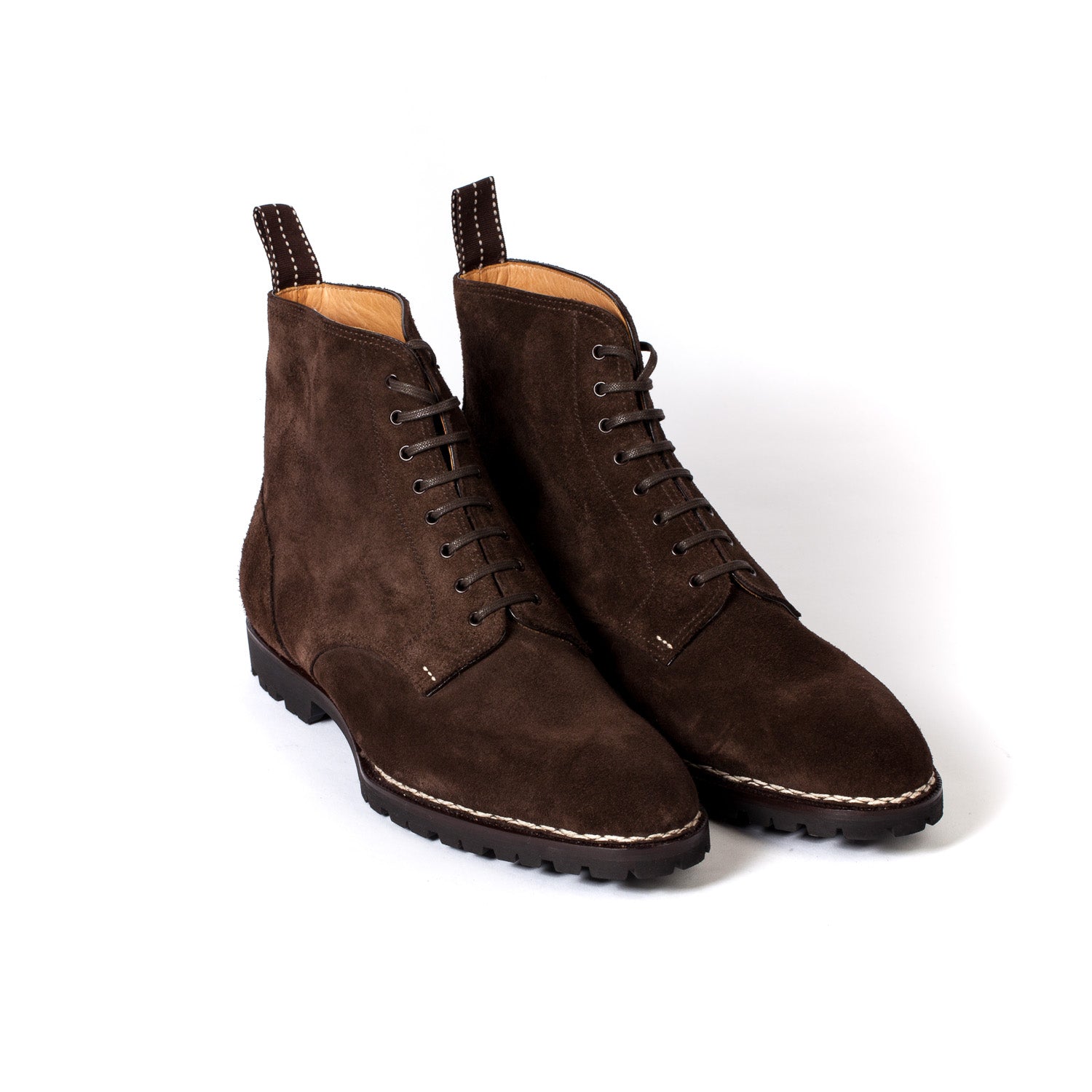 Boot "Full Derby-Boot" made of Dark Brown Leather - purely handmade